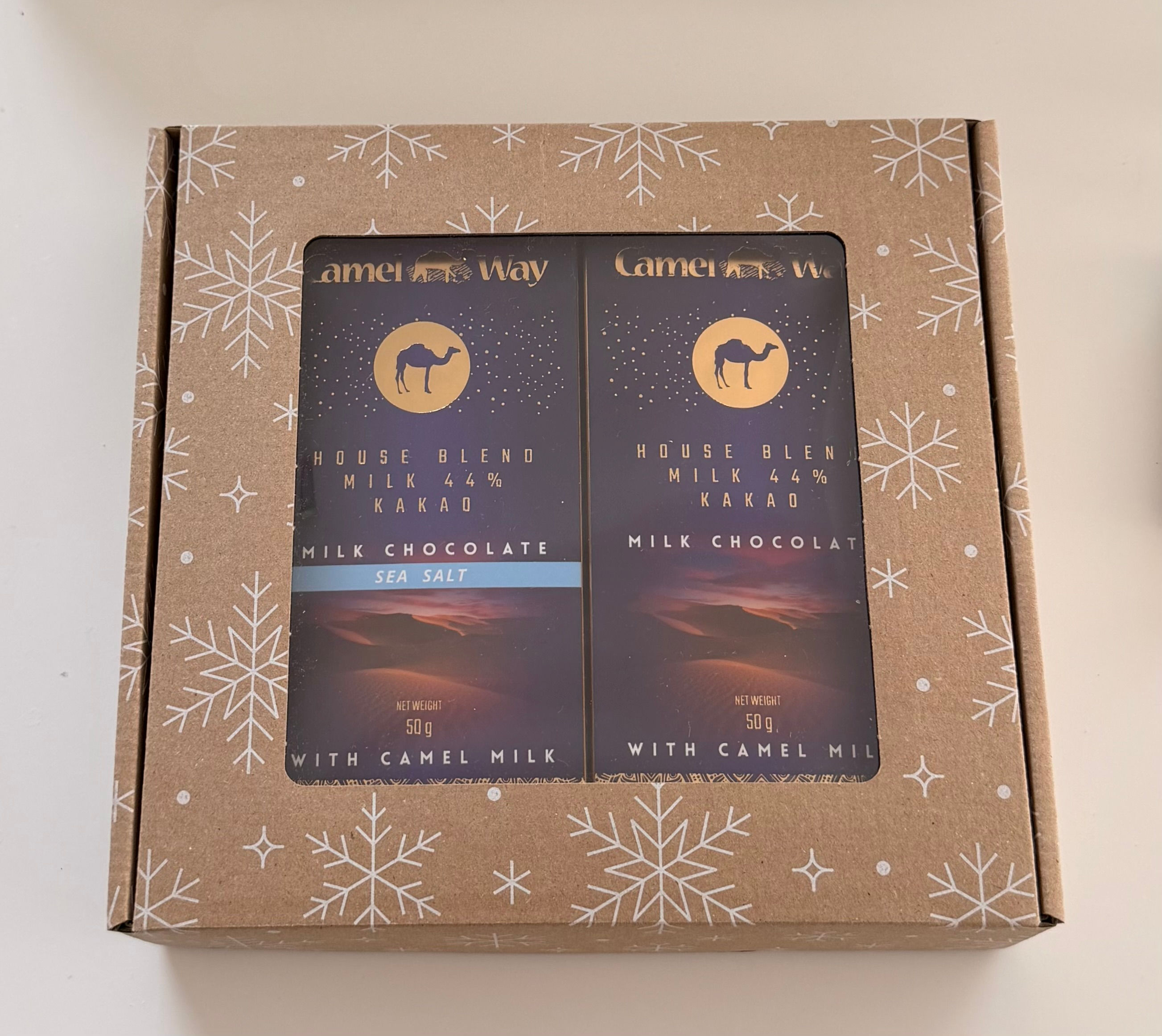 ZESTAW PREZENTOWY CZEKOLADA KLASYCZNA I CZEKOLADA Z SOLĄ