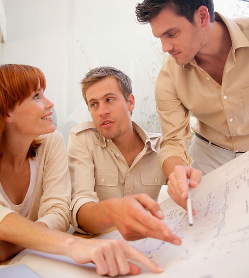 Team Reviewing Plans