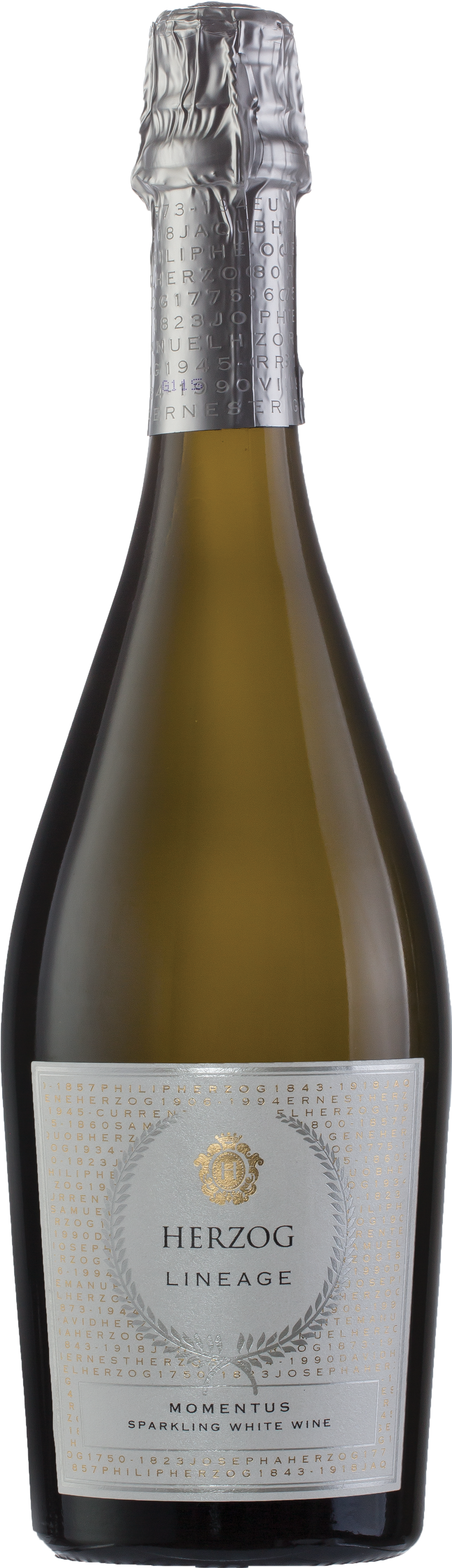 הרצוג ליניאג' מומנטוס – יין. יין מבעבע בצבע קש בהיר עם השתקפויות ירוקות. ארומות של לימון בשל ואגסים. גוף גל עד בינוני, חצי יב