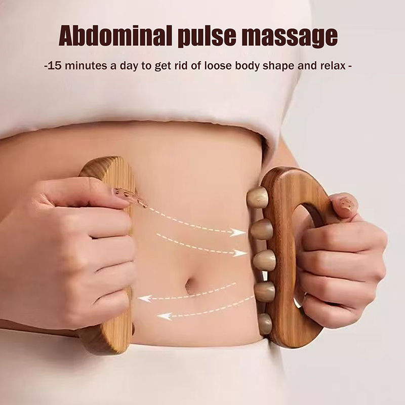 Wood Therapy Massage Board Lymphatic Drainage Wooden Massager Abdomen Meridian B