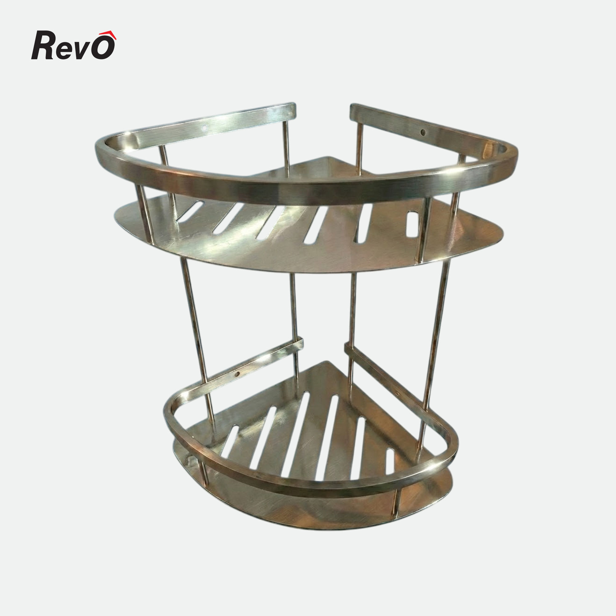 Revo Double Corner Rack – Stainless Steel