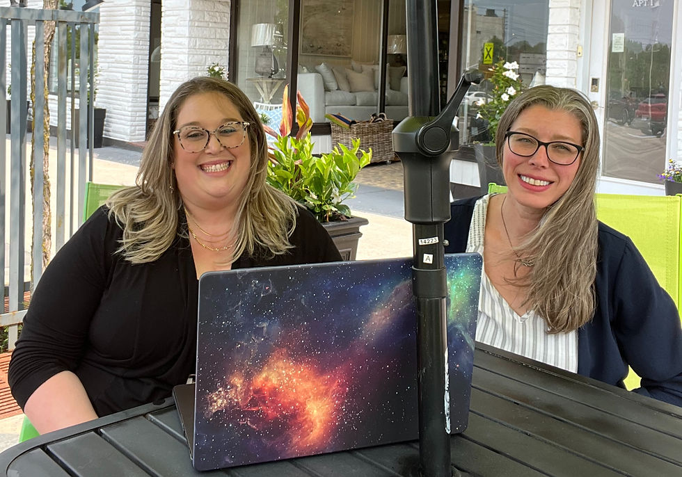 Natalie and Lisa, the Launch a Business Team