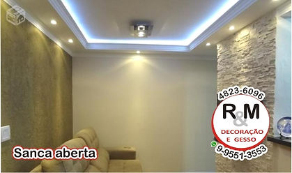 preço sanca de gesso aberta rm gesso