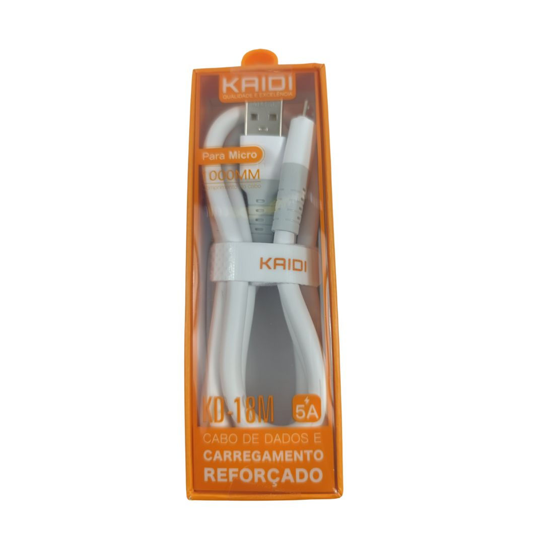 Cabo Carregador KAIDI V8 KD-18M 5A 1M