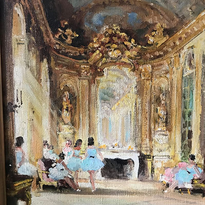 Jules Rene Herve Ballerina Oil Painting