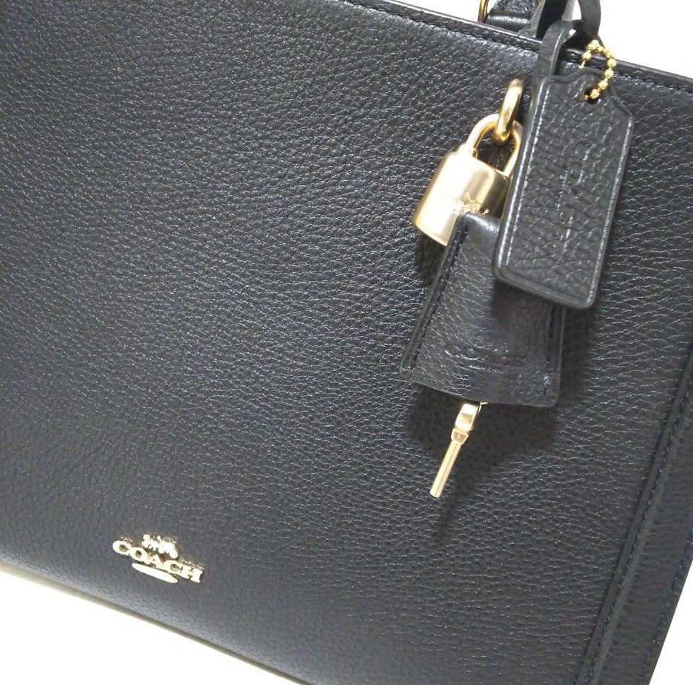 Thumbnail: 002:  (New – Old Stock) Coach Maggie Small Tote – Black Pebbled Leather with Loc
