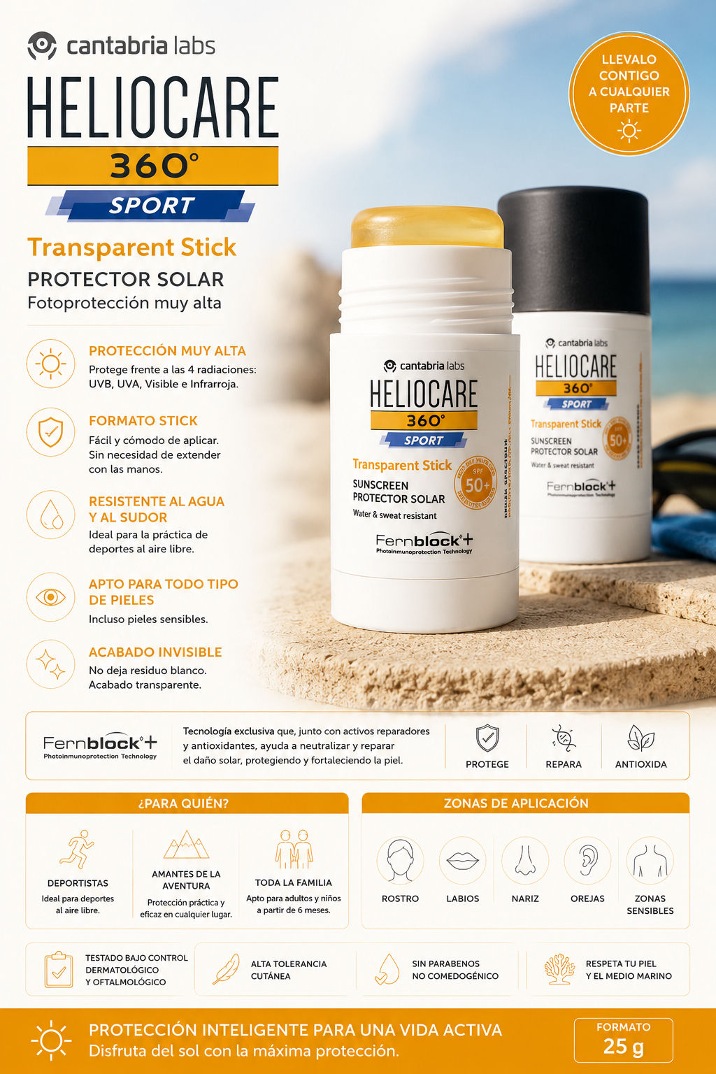 Heliocare 360º Sport Stick SPF50+ 25g