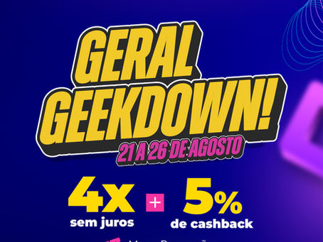 Geral GeekDown: Cashback de 5% para turbinar suas compras!