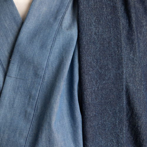 RKR　デニムライク羽織袴オーダー 紋付袴 男 レンタル 結婚式 式典 CIAOPANIC 黒 縦縞×柄袴 卒業式