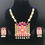 Thumbnail: Kundan peacock necklace set in pink colour.