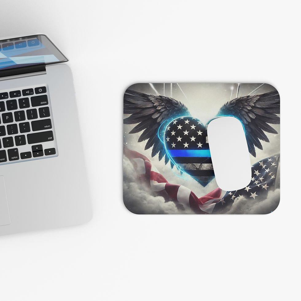 Thumbnail: Police Blue Line Mouse Pad  - Honor every click