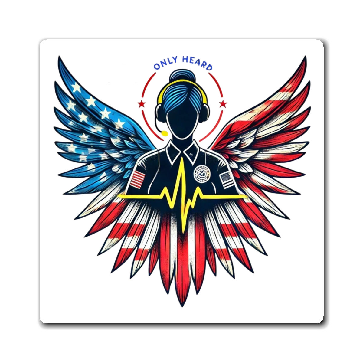 911 Only Heard 3 x 3 Magnet