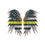 Thumbnail: Thin Gold Line Angel Wings Sticker