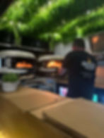 Cooking handmade pizzas