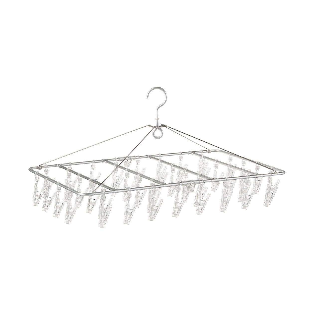 Aluminium Square Laundry Hanger With 40 Pegs