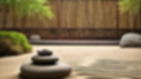 tranquil zen garden with raked sand pattern with bamboo.jpg