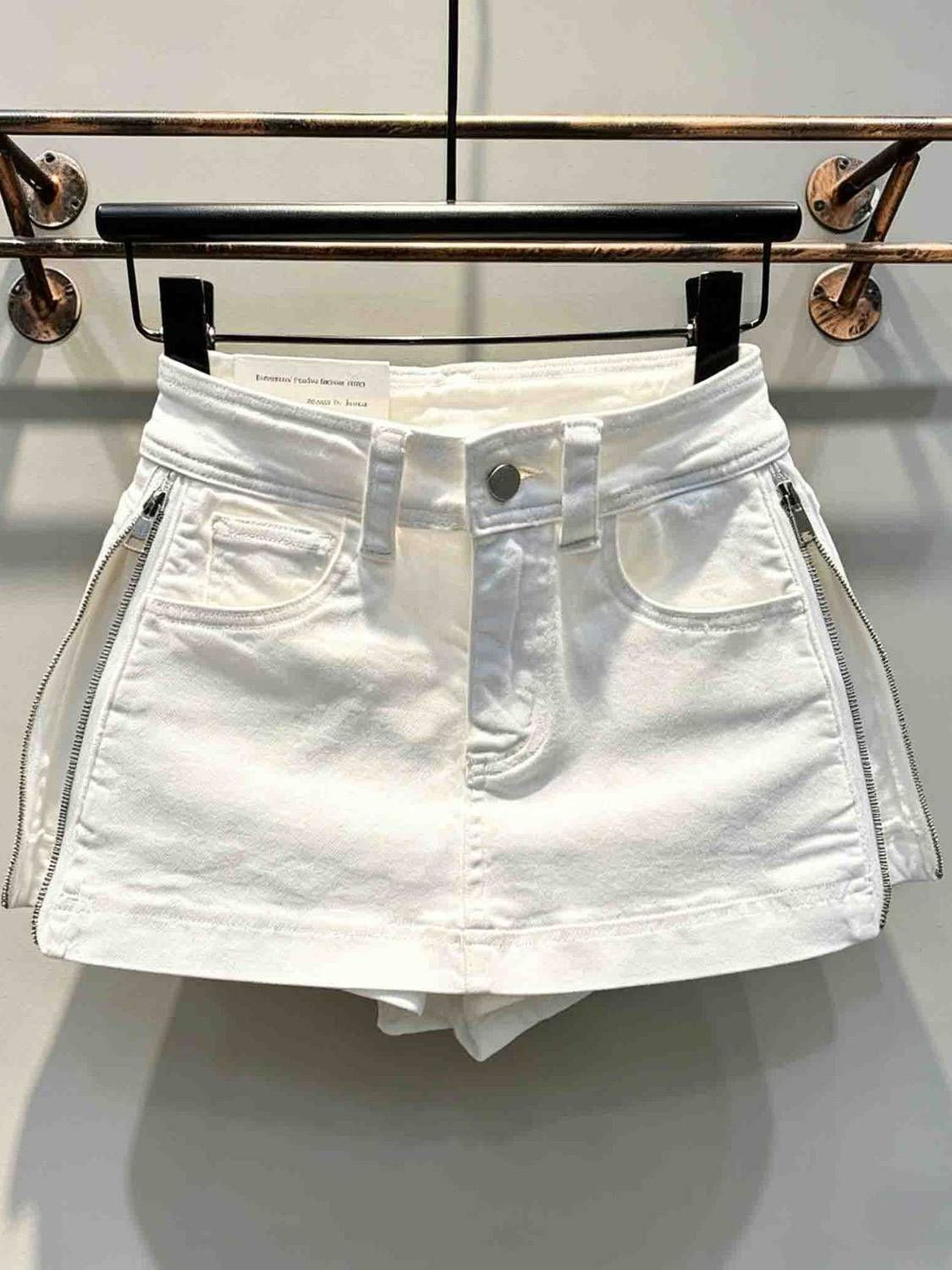 saia Jeans com Zíper – Modelagem Evasê (A-Line), Leve e Tendência