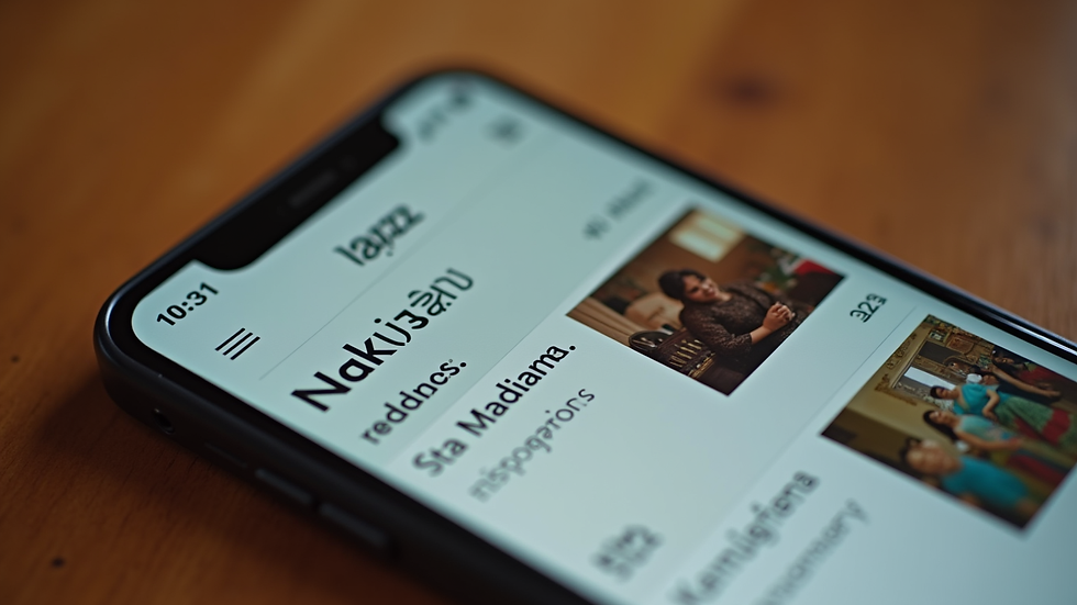 Close-up view of a smartphone displaying a Pakistani wedding vendor listing