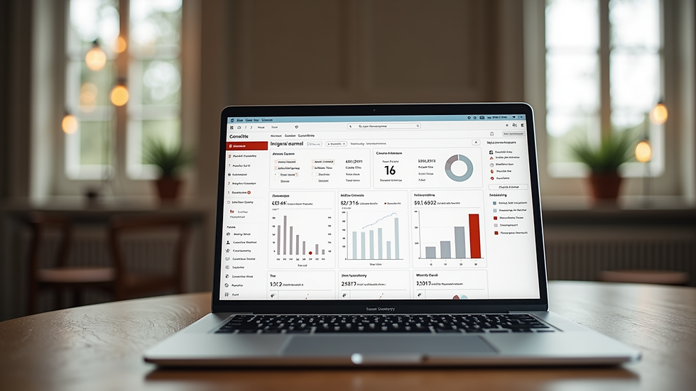 Eye-level view of a laptop screen showing a wedding planning dashboard