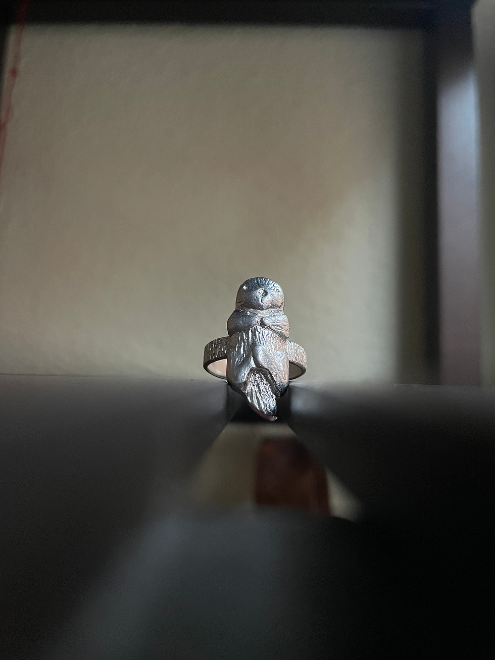 Thumbnail: Sea otter silver ring