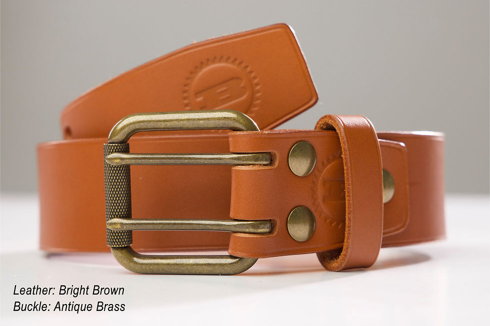Thumbnail: BELLEVATOR Classic Leather Belt -Bright Brown