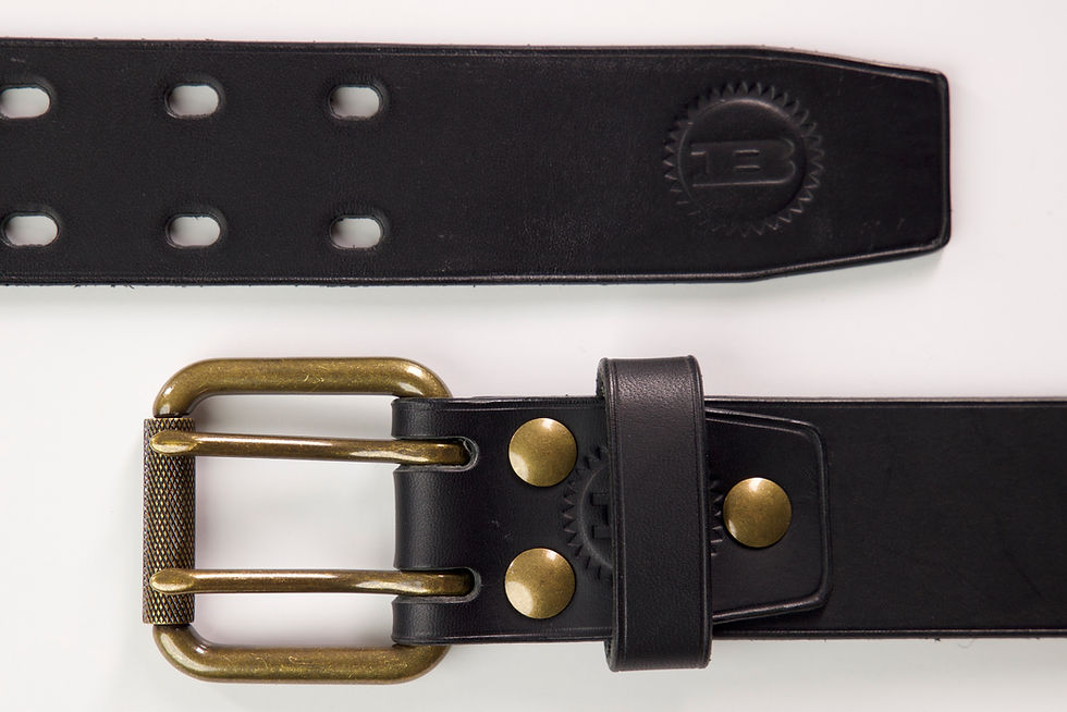 Thumbnail: BELLEVATOR Classic Leather Belt - Black