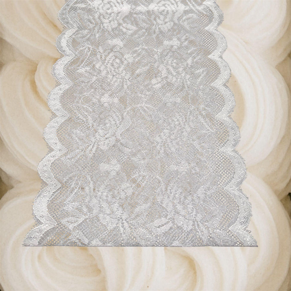 BANDEAU Dentelle Blanc - Fait Main & Fabriqué en France🪡