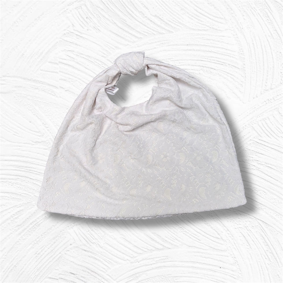 Sac L Blanc Doublé - Cousu main & Fabriqué en France🪡