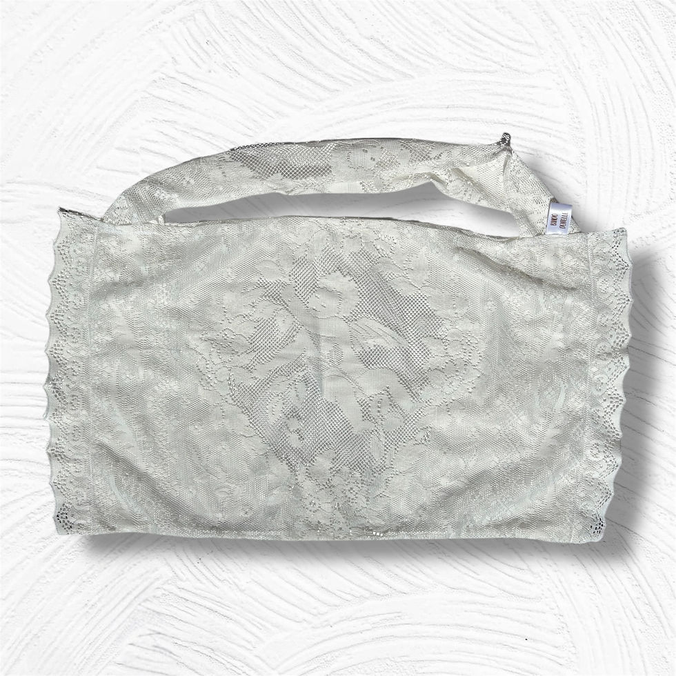 Sac Pièce Unique Dentelle L Blanc - Fait main & Fabriqué en France🪡