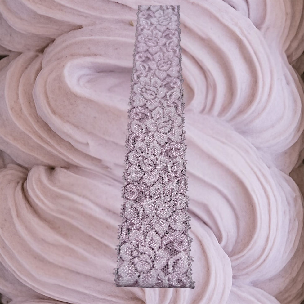 Miniature : BANDEAU Dentelle Lilas - Cousu Main & Fabriqué en France🪡