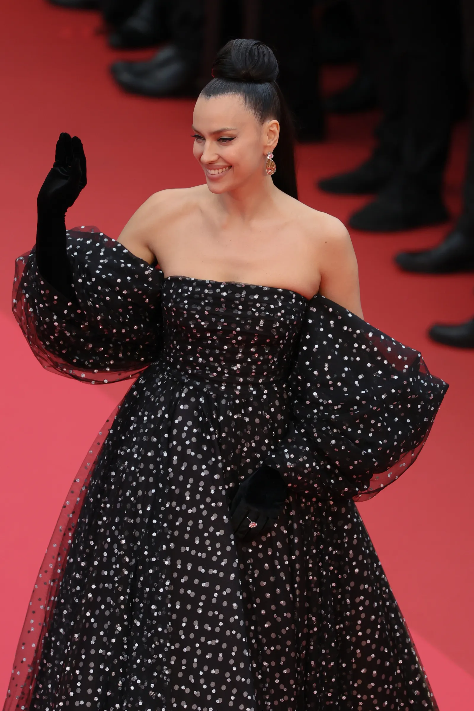 Irina Shayk Polka Dot Dress Cannes