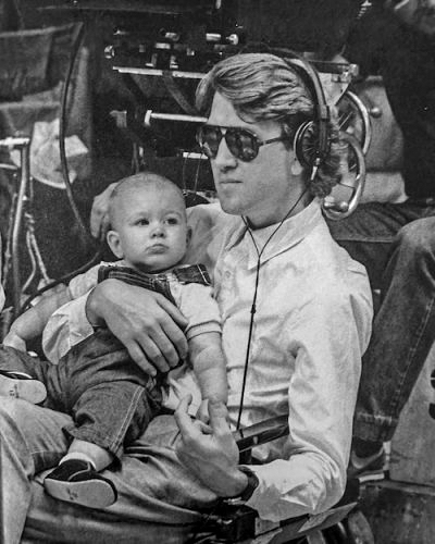 David Lynch ve oğlu film setinde