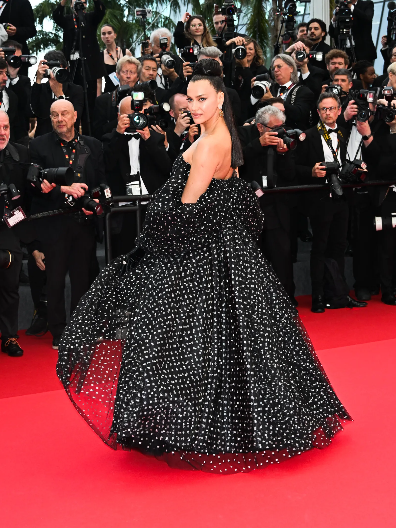 Irina Shayk Polka Dot Dress Cannes