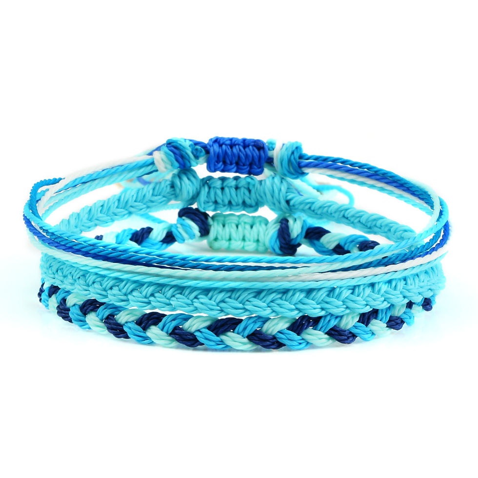 Thumbnail: 3Pcs/set Wax Thread unisex Bracelets