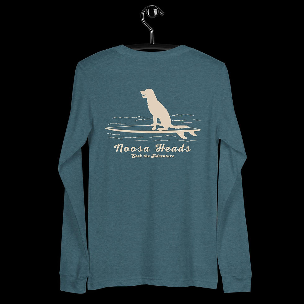 Thumbnail: Dog Surfing Unisex Long Sleeve