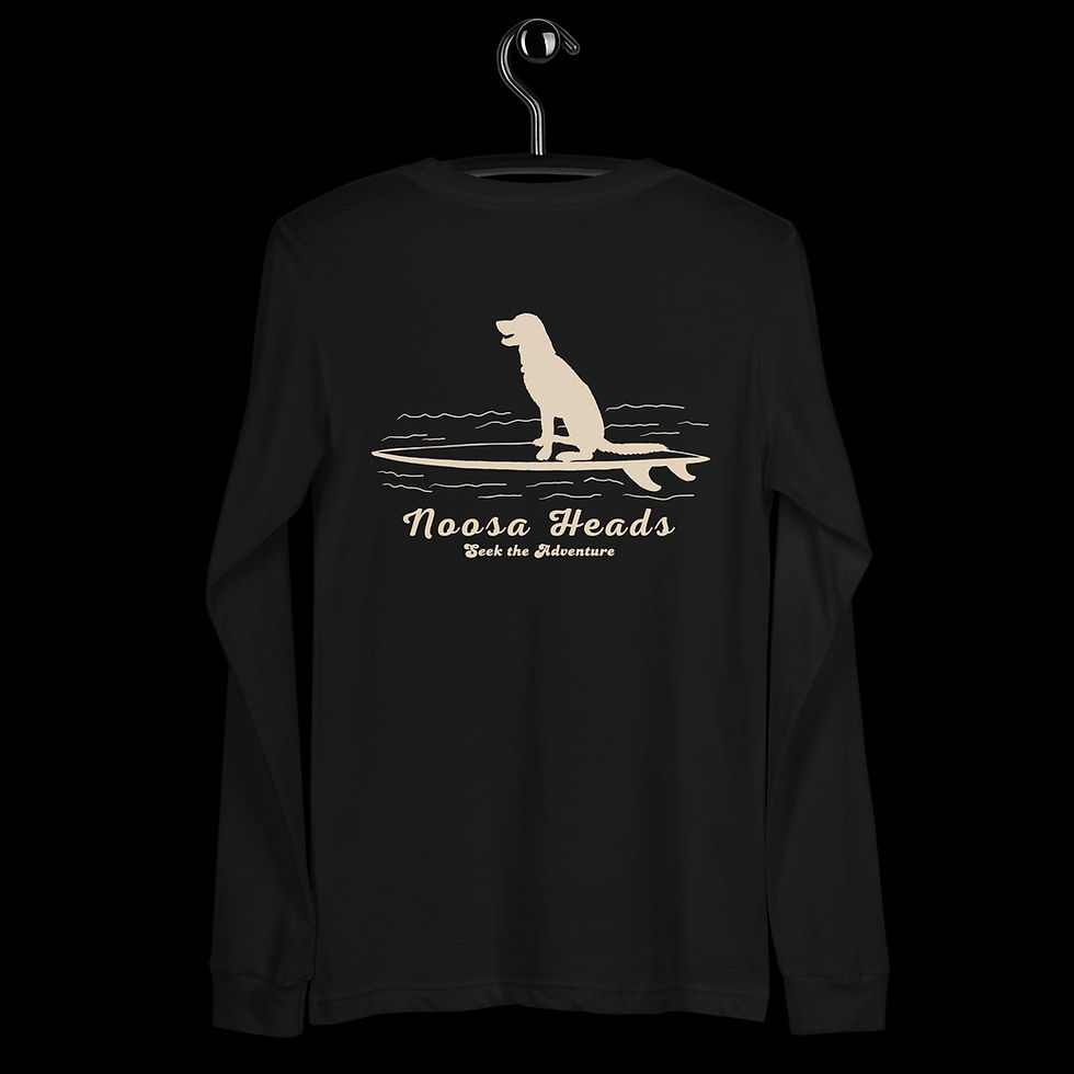 Thumbnail: Dog Surfing Unisex Long Sleeve