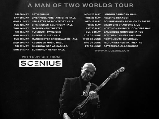 SCENIUS ANNOUNCES UK TOUR WITH MIDGE  URE AND NEW REMIX