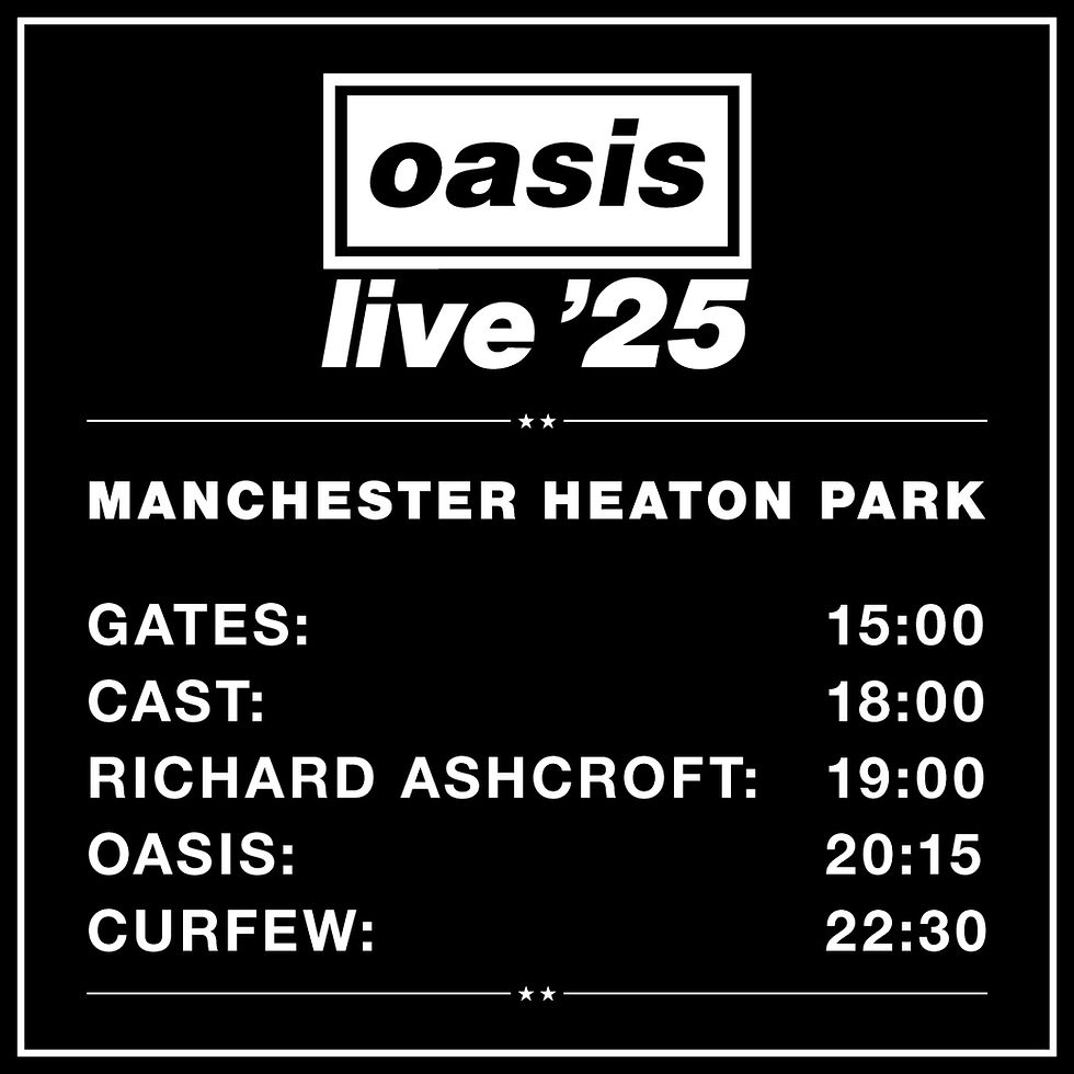 Oasis Live 25 - Heaton Park - Key Information