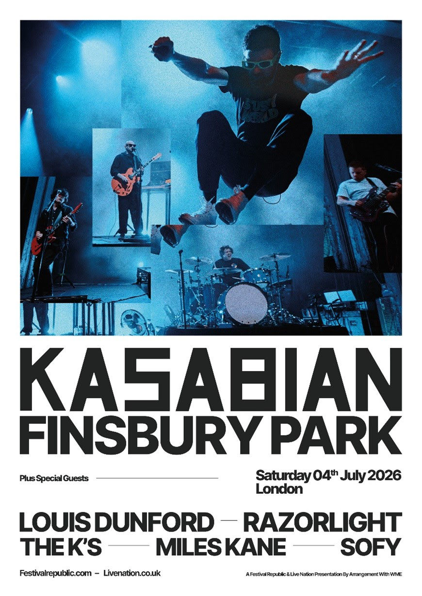 Kasabian Announce Biggest London Headline Show at London’s Finsbury Park On July 4th 2026