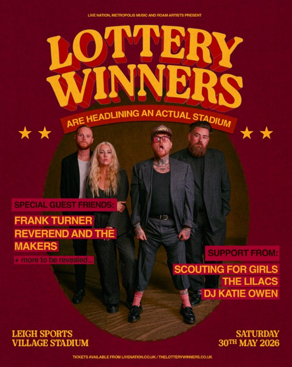 Lottery Winners announce biggest ever UK show – Leigh Stadium