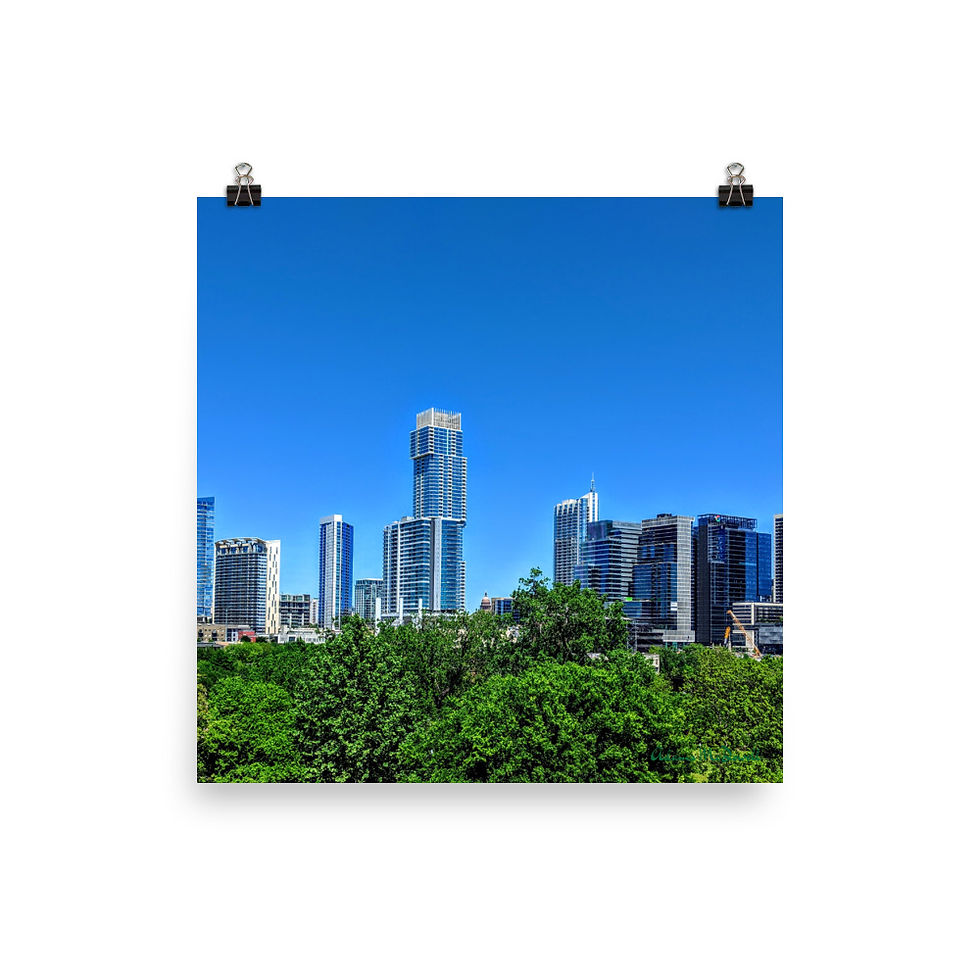 Thumbnail: Poster (50/50) Austin Skyline Spring 2019