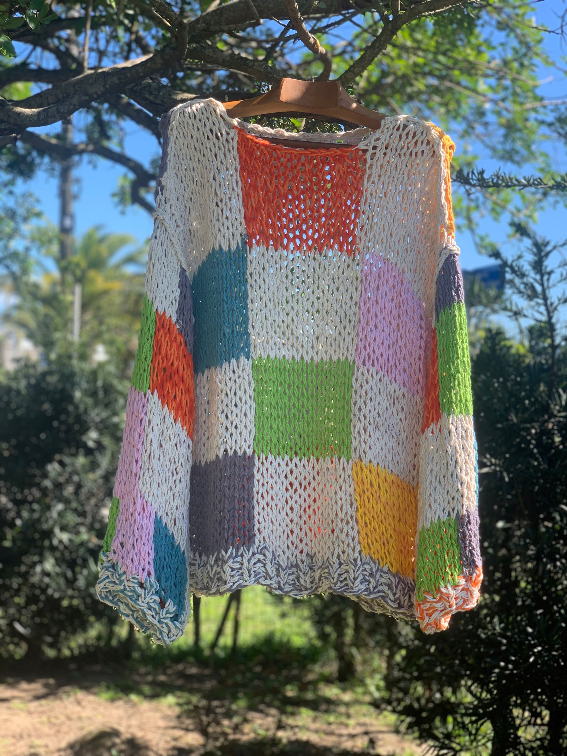 Blusão tricô algodão 