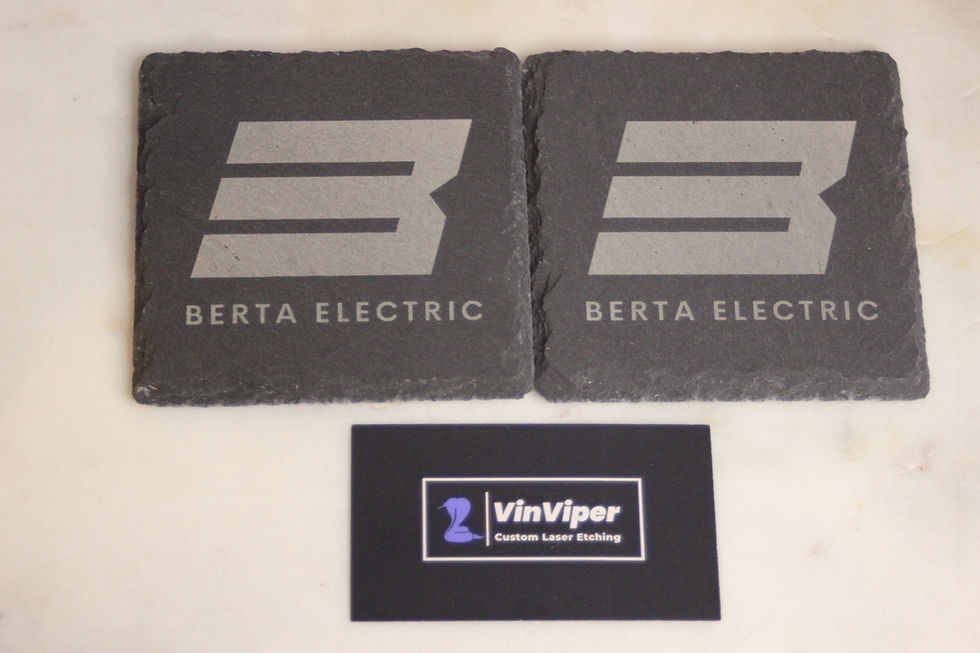 Thumbnail: 4 Customized Slate coasters