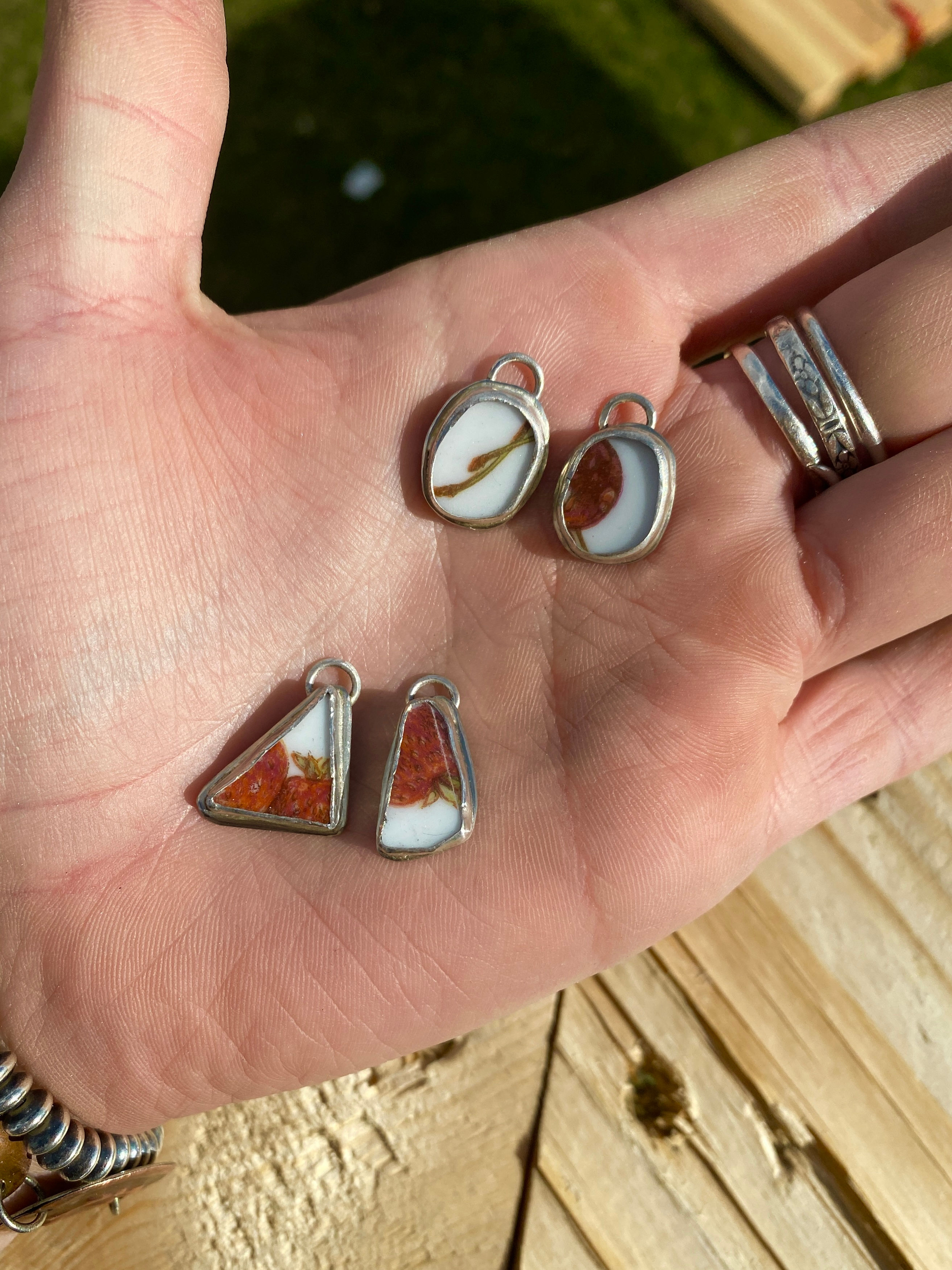 Vintage Glass Mini Earrings
