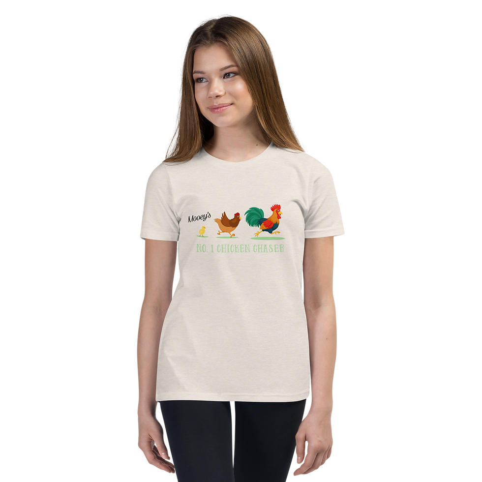 Thumbnail: Chicken Chaser Themed Kids Short Sleeve T-Shirt