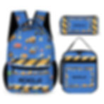 blue farm trucks bag set for kids - custom design