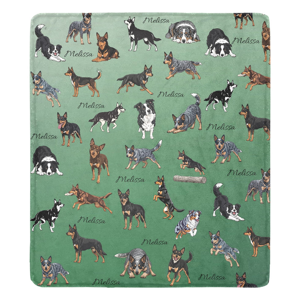 Thumbnail: Custom Kids Farm Dogs Blanket