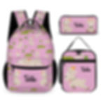 pink farm goat bag set for kids - custom design