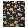 Thumbnail: custom designed black farm themed truck blanket for kids