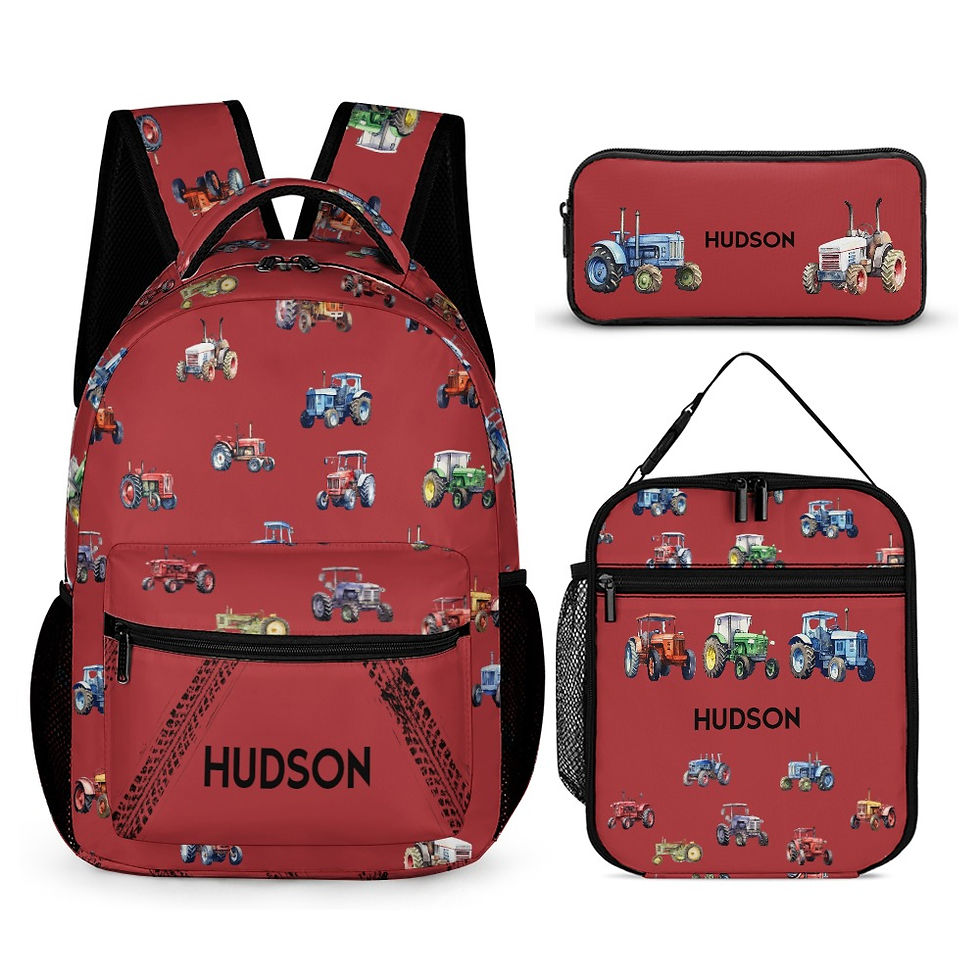 Thumbnail: Farm Tractor Bag Set for Kids - Custom Design